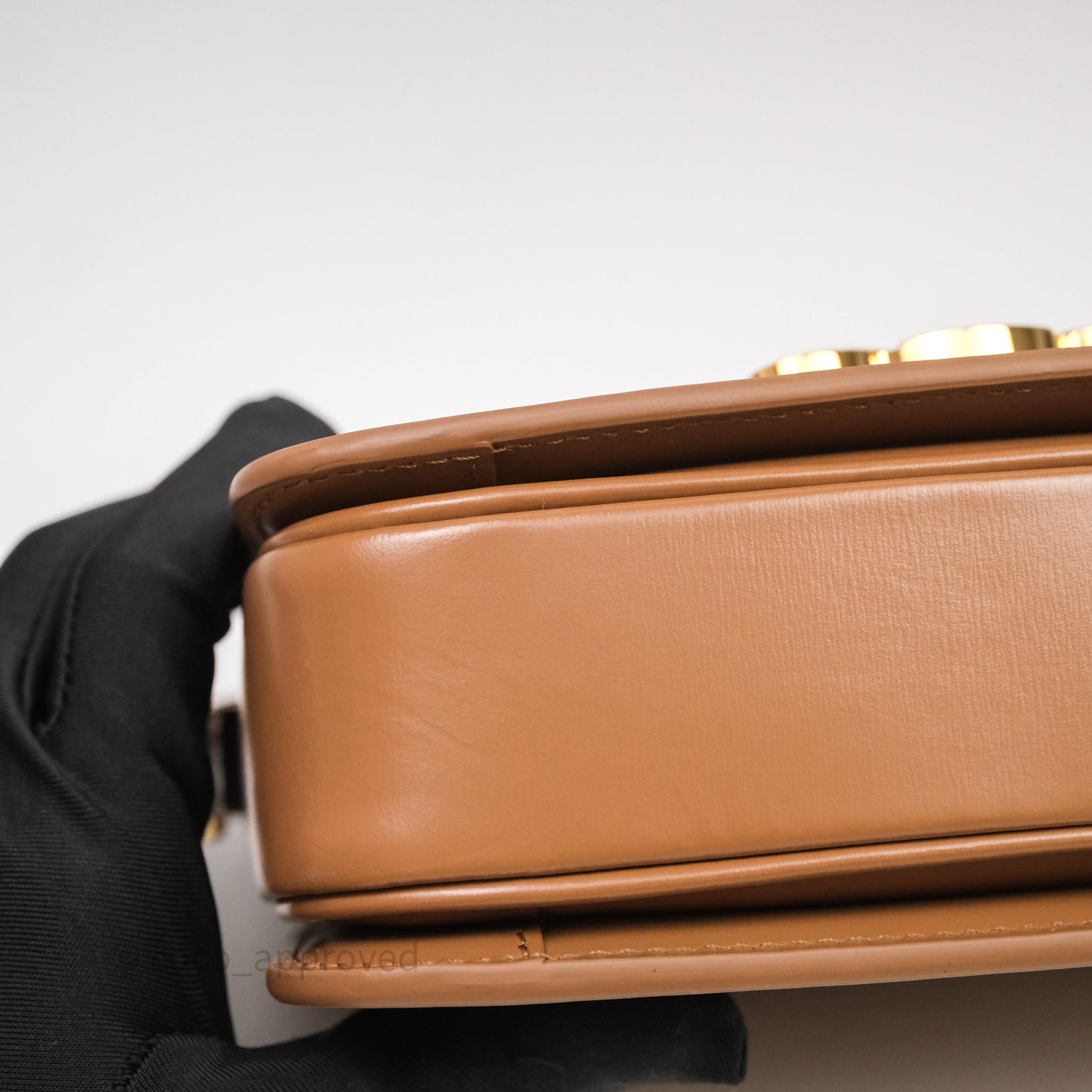 Celine Teen Triomphe Bag Shiny Calfskin Brown