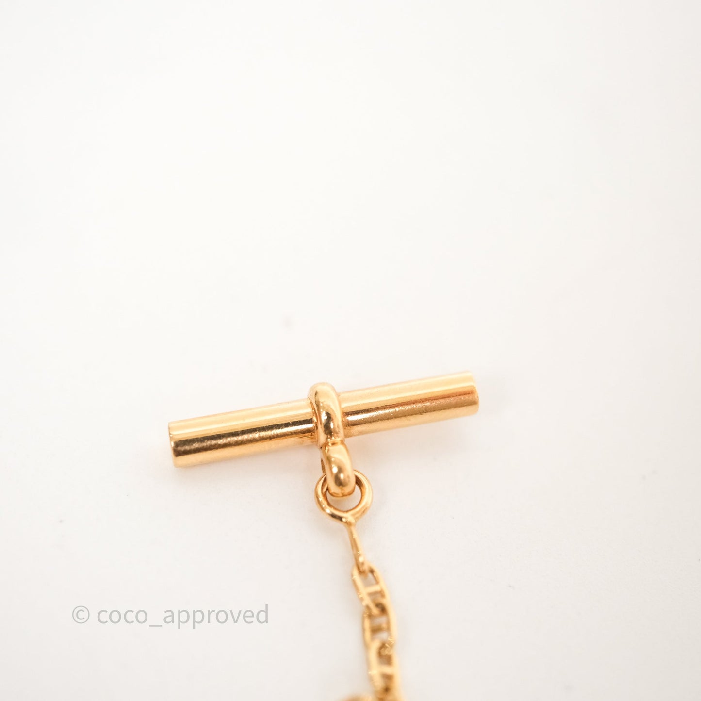 Hermes Sautoir 120cm 18K Necklace Gold Tone