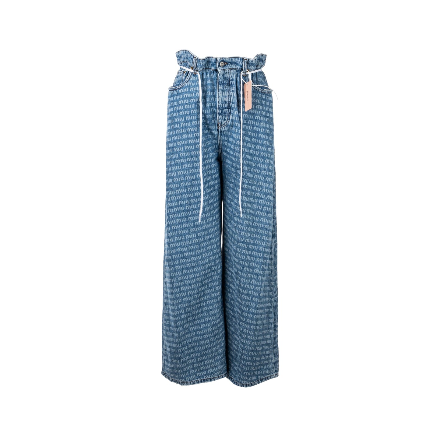 Miu Miu size 27S Denim Jeans with print Cotton light blue