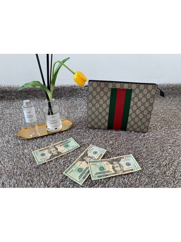 Luxury Gucci Trending 2025 GG Supreme Web Clutch