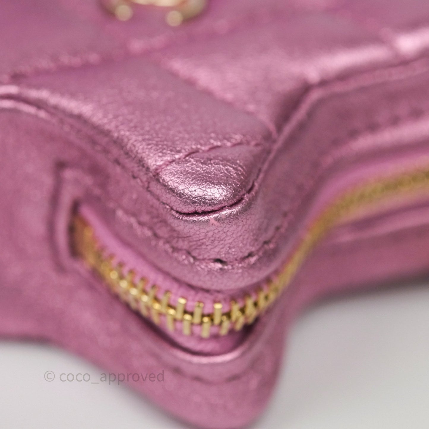 Chanel Hollywood Boulevard Flap with Star Coin Purse Lilac Pink Metallic Mirror Calfskin 24C