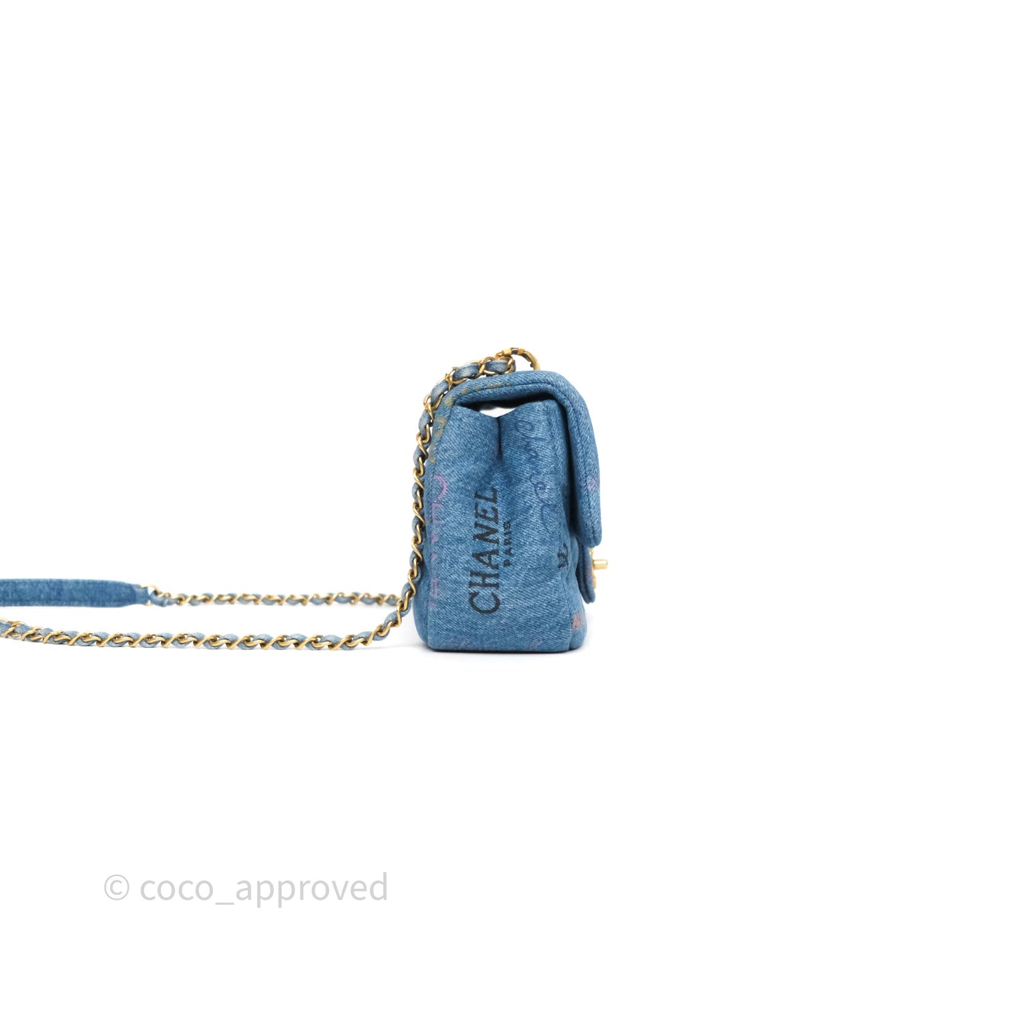 Chanel Small Denim Mood Flap Quilted Blue Multicolor