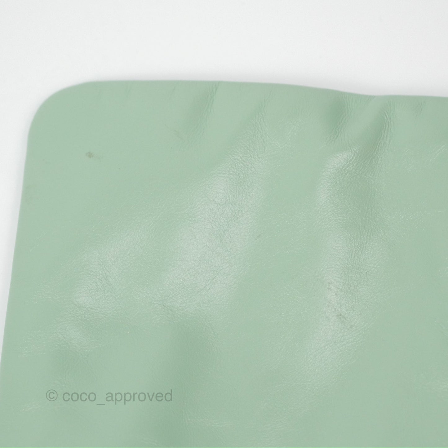 Chanel 22 Small Mint Green Shiny Aged Calfskin Aged Gold Hardware