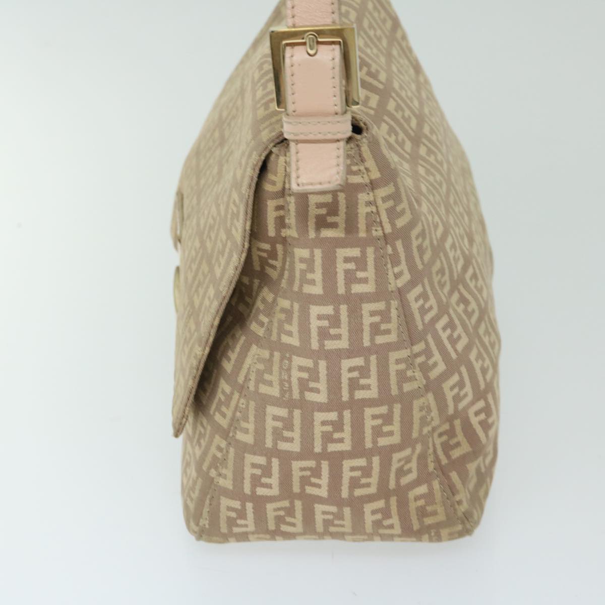 Luxury FendiZucchino Canvas Mamma Baguette Shoulder Bag Beige68063