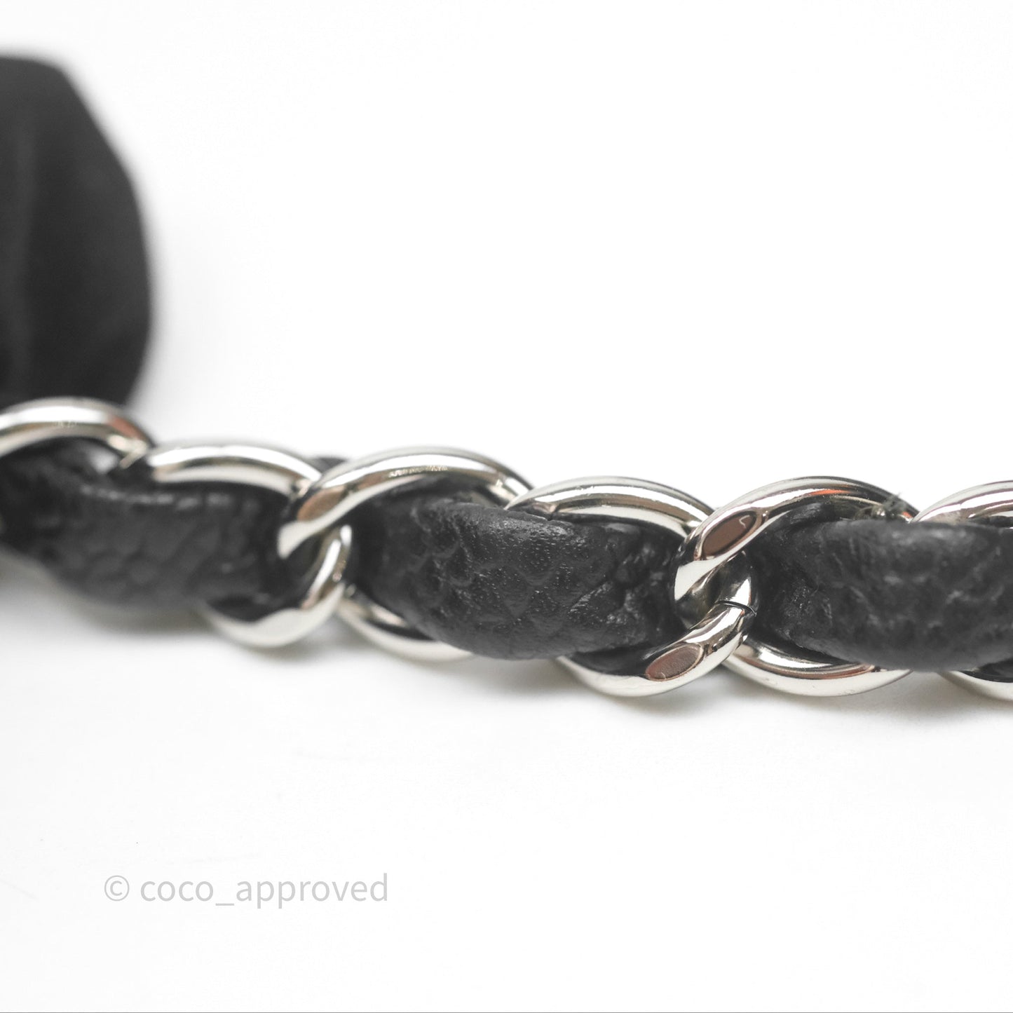 Chanel Quilted Easy Flap Bag Black Caviar Silver Hardware