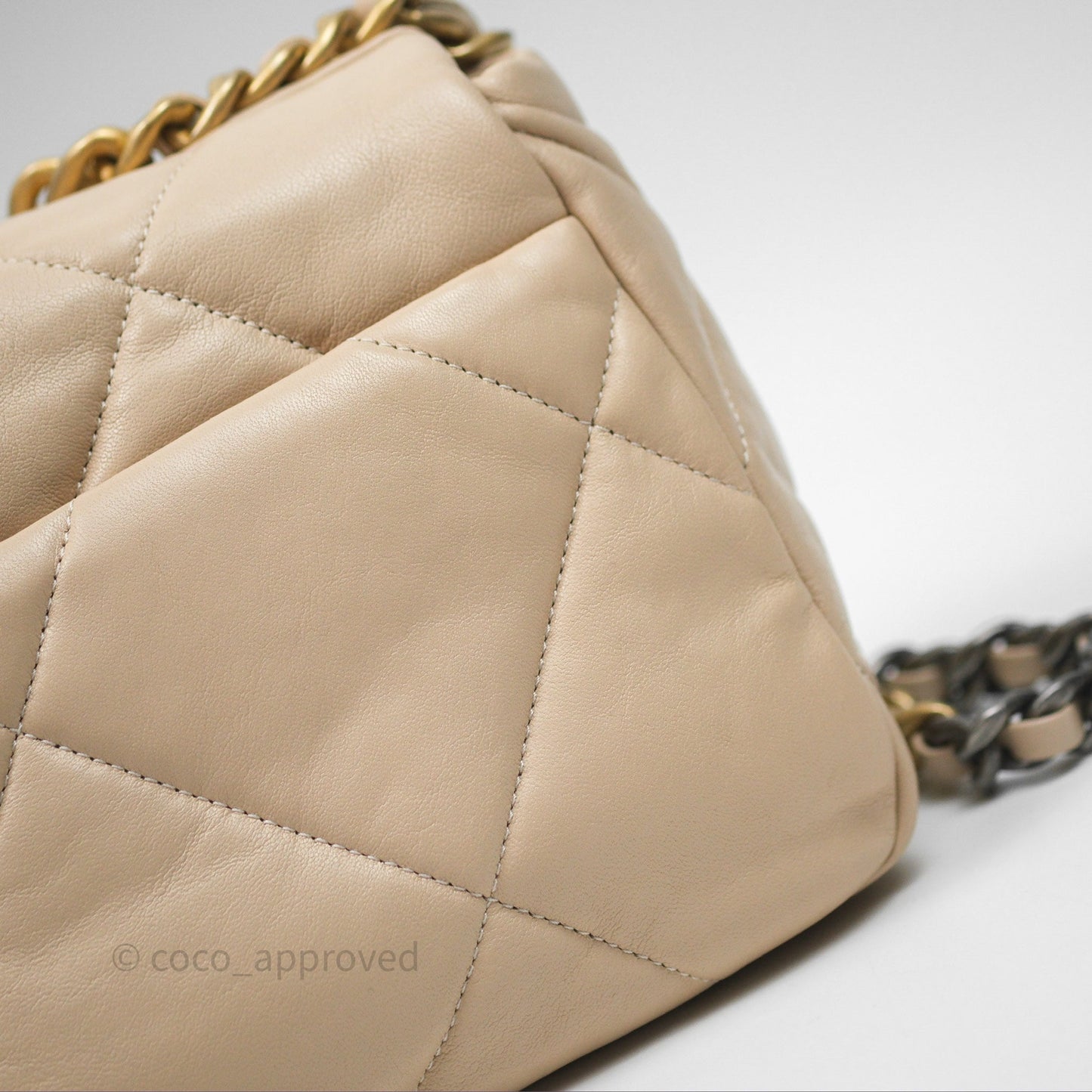 Chanel 19 Small Beige Mixed Hardware