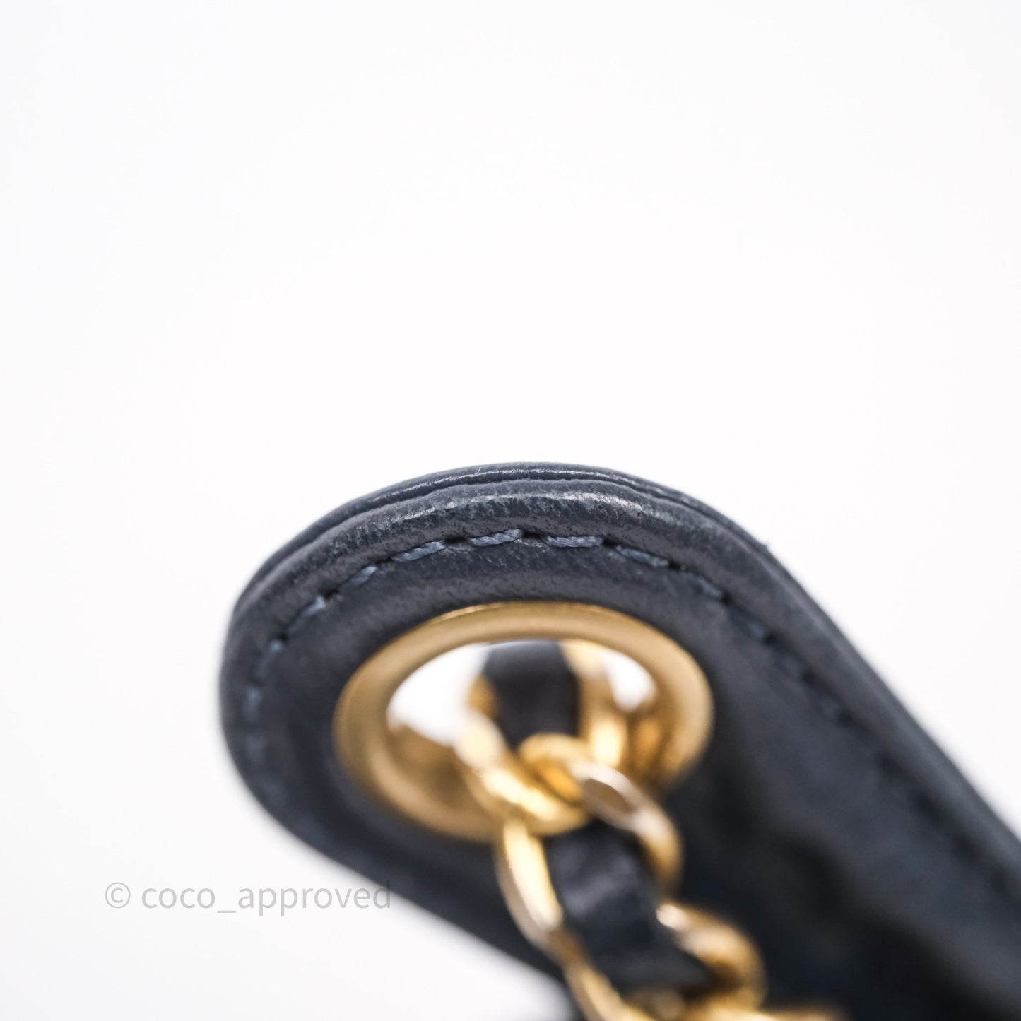 Chanel CC Camera Bag Quilted Navy Lambskin Aged Gold Hardware