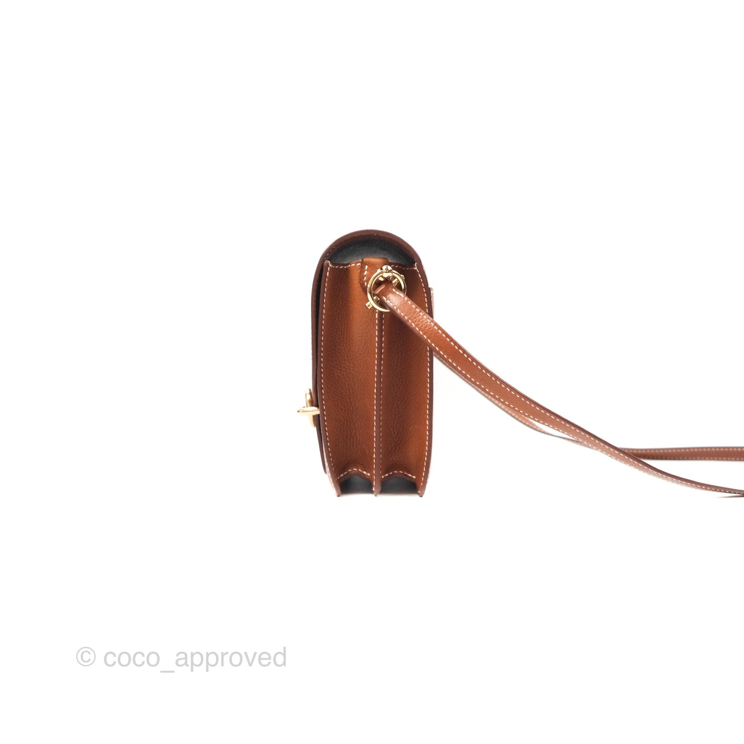 Hermès Roulis Mini 18 Fauve Barenia Gold Hardware