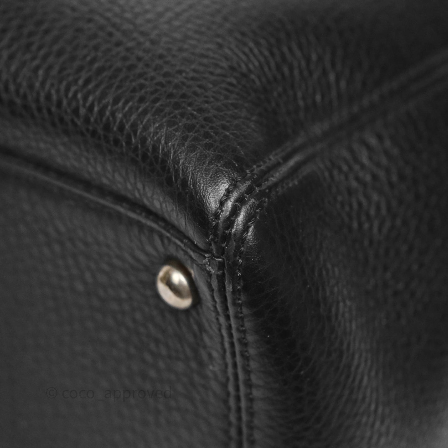 Chanel Executive Tote Bag Black Grained Calfskin Silver Hardware