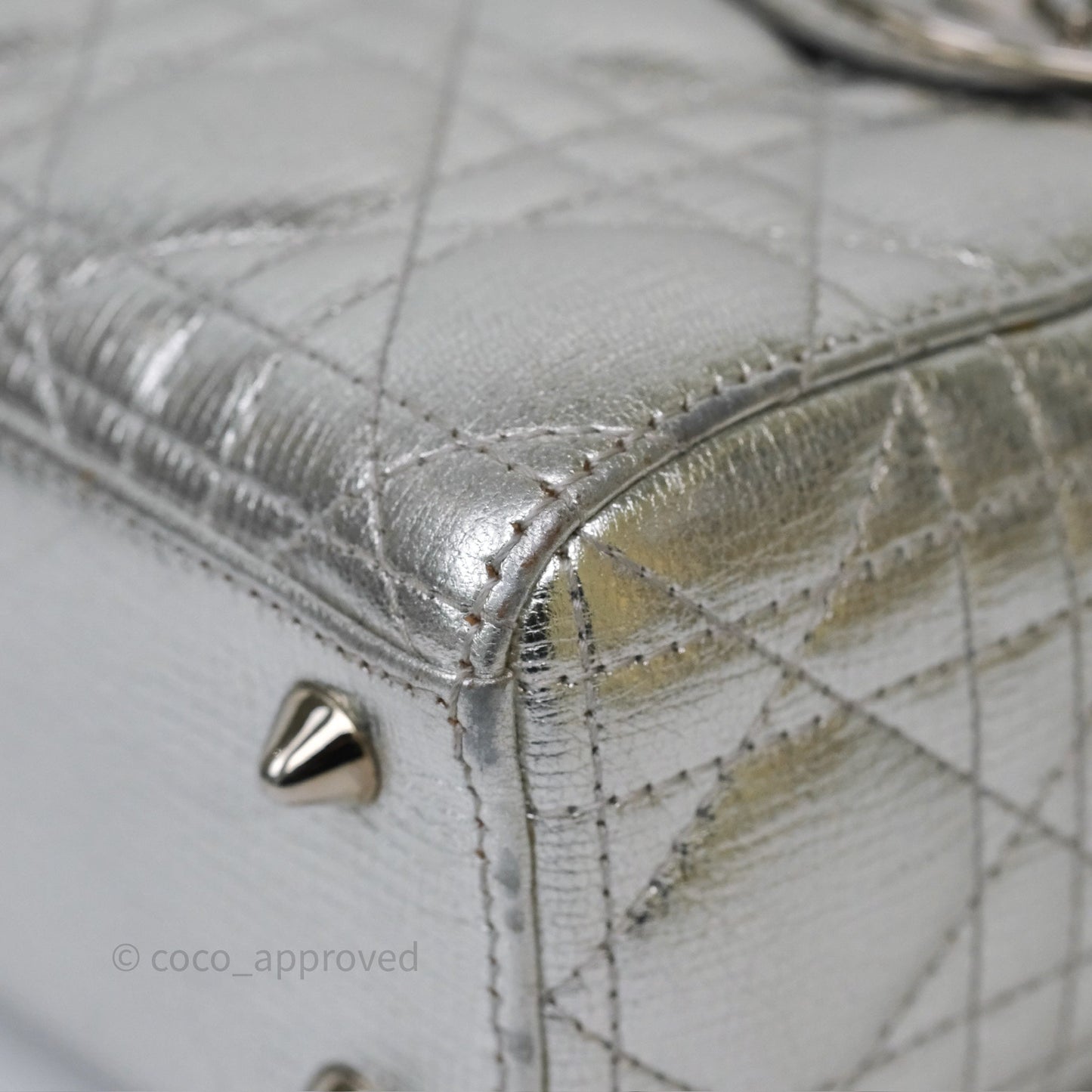 Dior My ABCDior Lady Dior Metallic Silver Cannage
