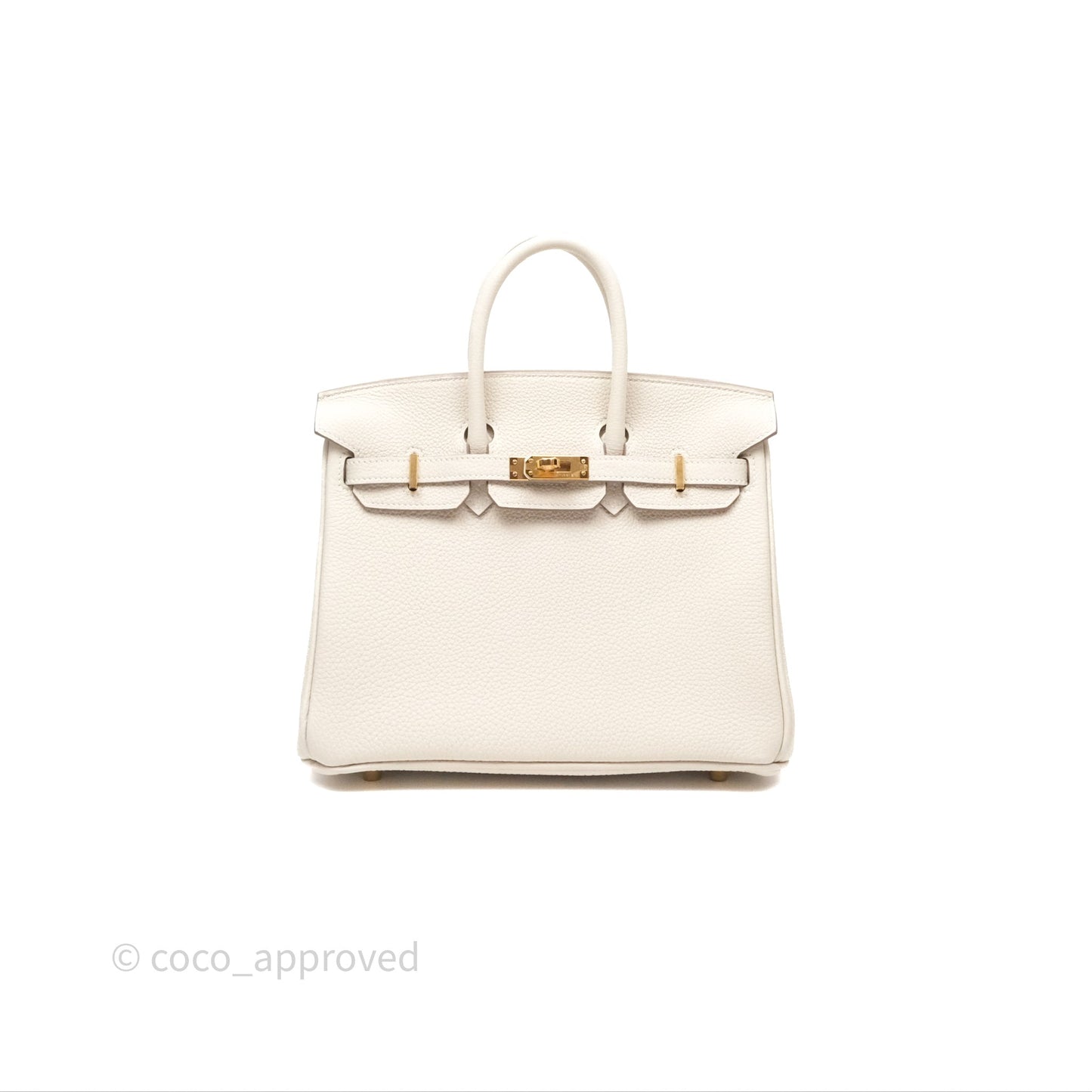Hermes Birkin 25 Craie Togo Gold Hardware