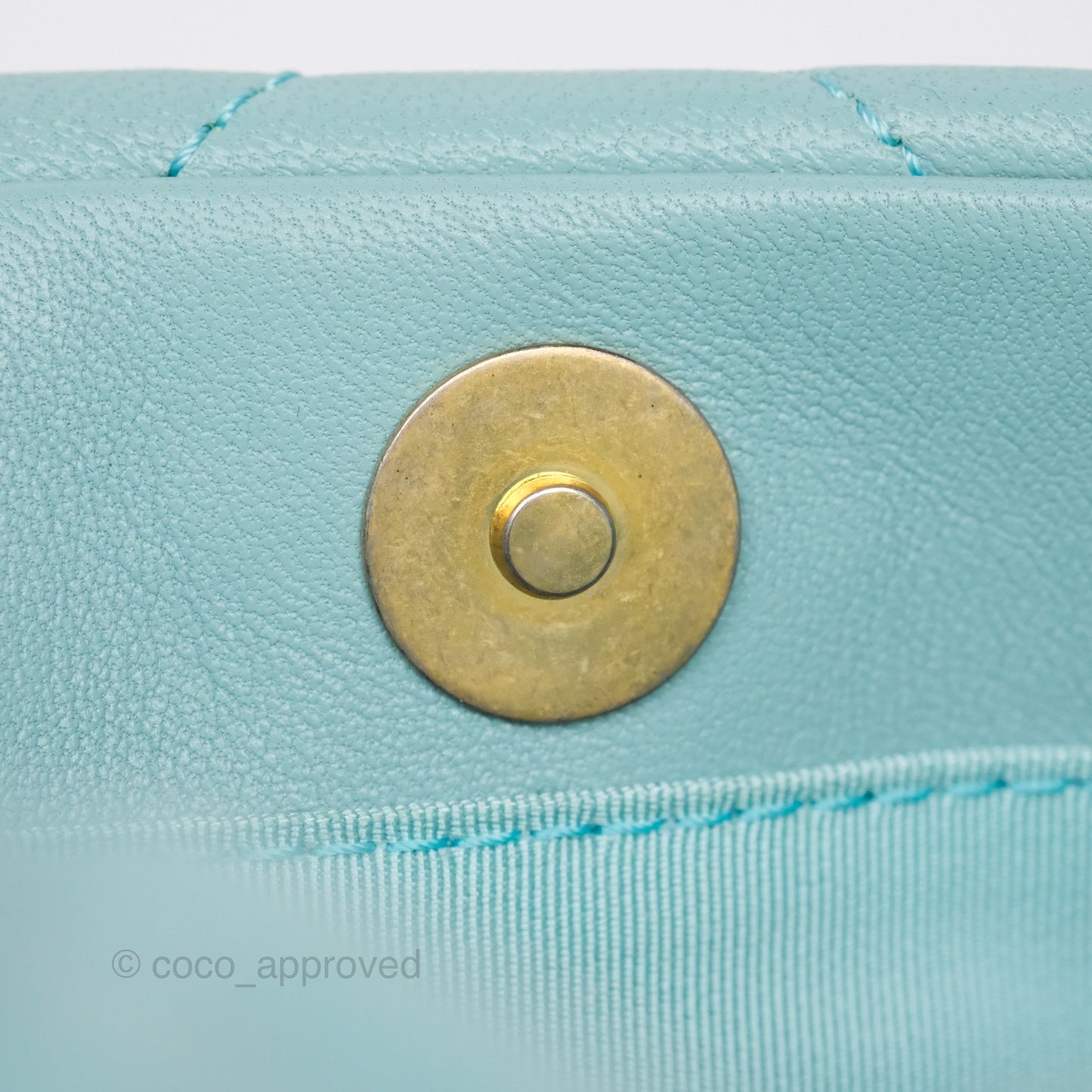 Chanel 19 Small Tiffany Blue Mixed Hardware