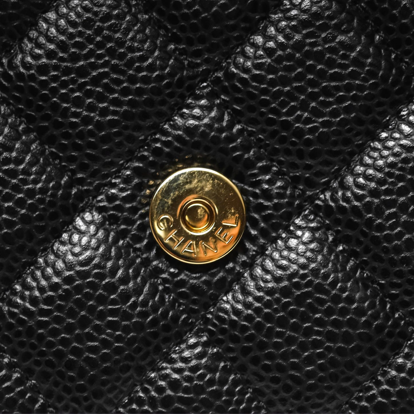 Chanel Quilted WOC Black Caviar Gold Hardware