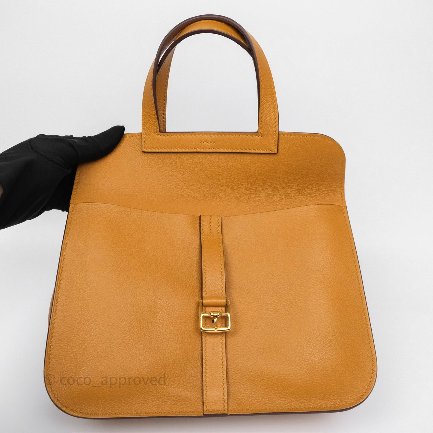 Hermès Halzan 25 Caramel 28 Evercolor Gold Hardware