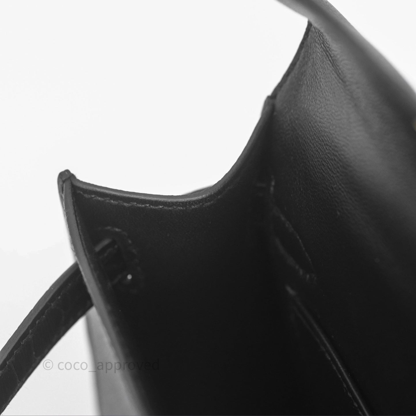 Hermès Mini Kelly II Touch Noir 89 Croc Gold Hardware