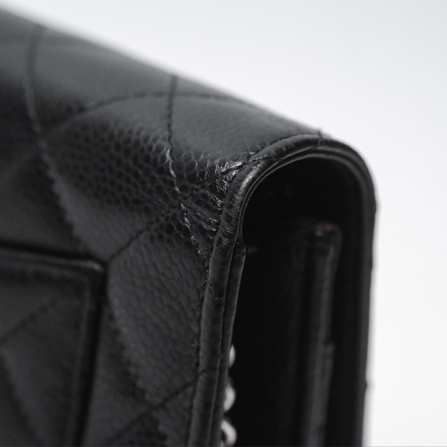 Chanel Quilted WOC Black Caviar Silver Hardware
