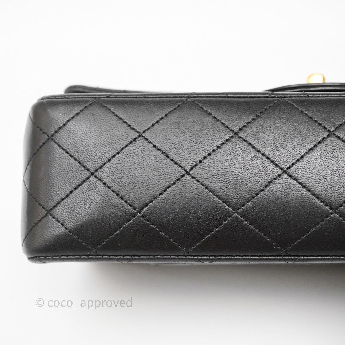 Chanel Vintage Medium Classic Flap Black Lambskin 24K Gold Hardware