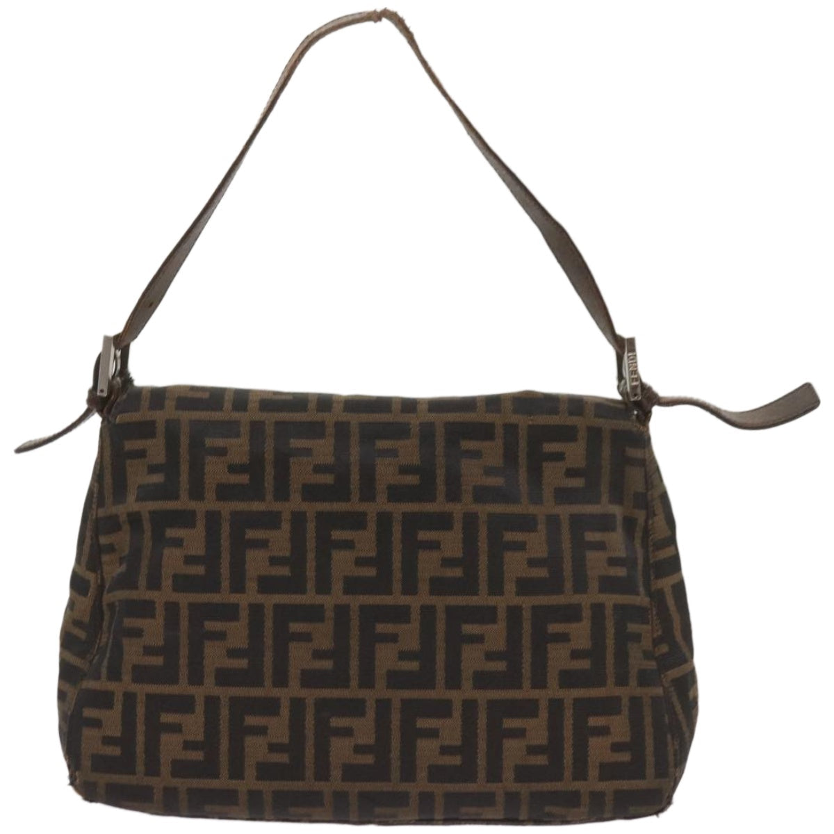Luxury FendiZucca Canvas Mamma Baguette Shoulder Bag Brown68315