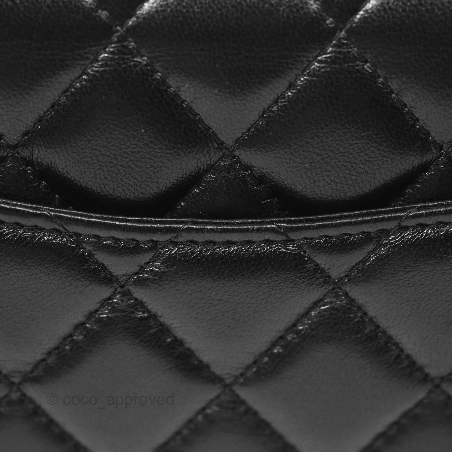 Chanel Quilted Dynasty Wallet on Chain WOC Black Shiny Lambskin Gold Hardware