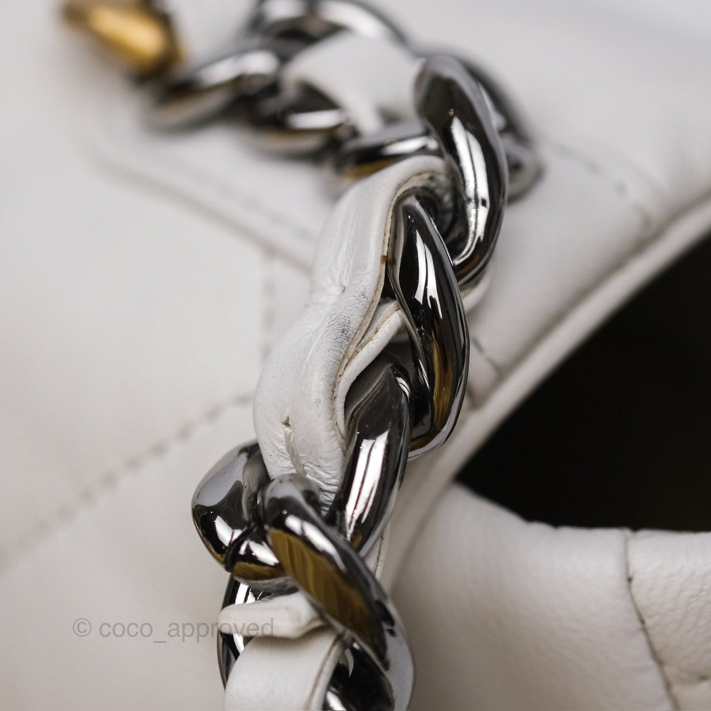 Chanel 19 Small White Mixed Hardware