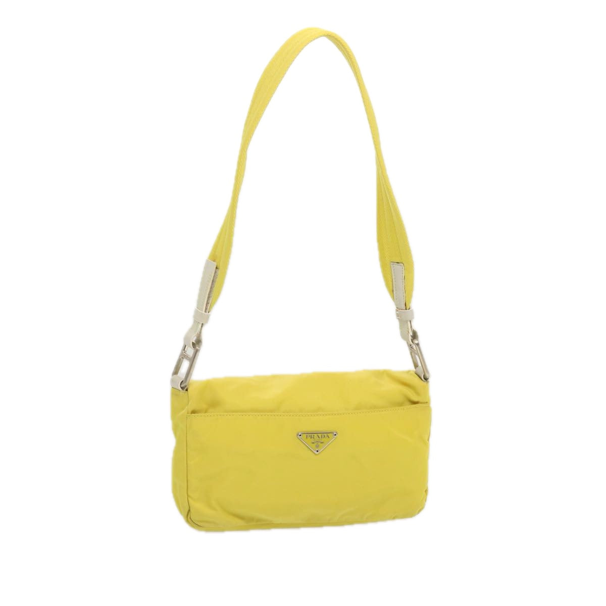 Luxury PradaShoulder Bag Nylon Yellow 68364