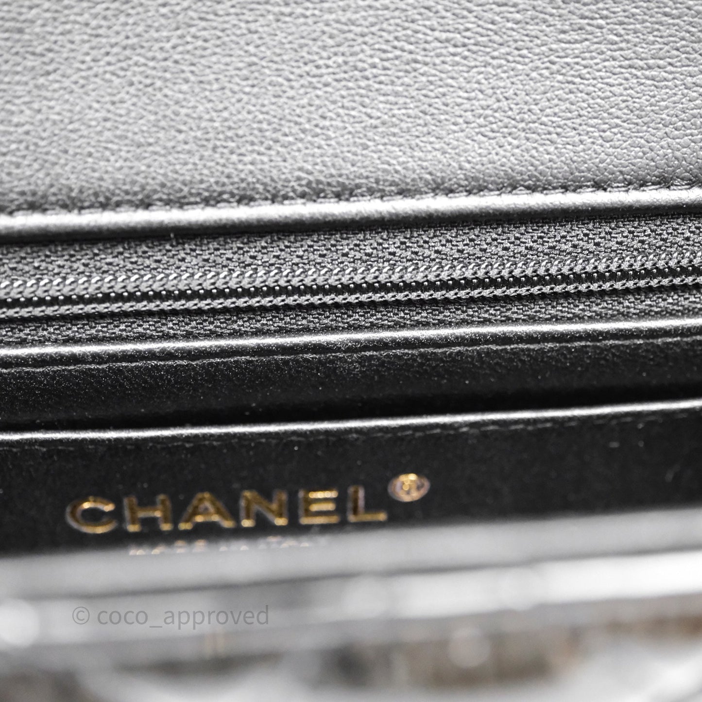 Chanel Top Handle Mini Rectangular Flap Black Patent Gold Hardware