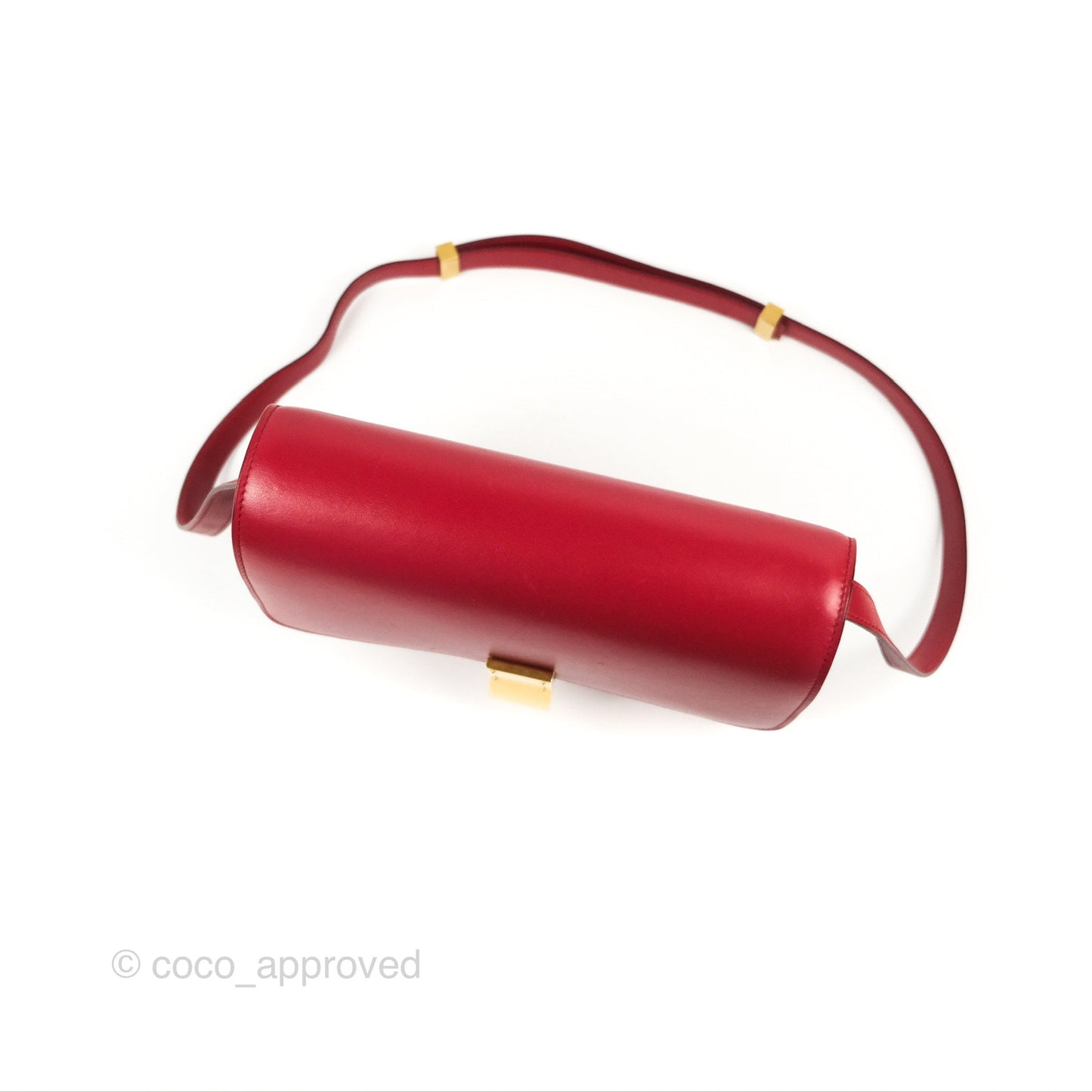 Celine Medium Classic Box Flap Red Calfskin