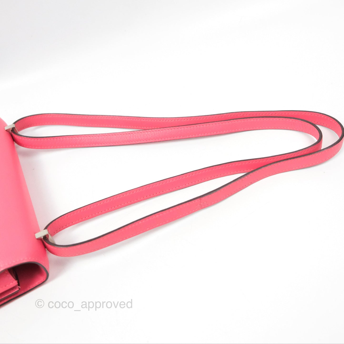 Hermès Constance Mini 18 Rose Azalee Evercolor Palladium Hardware