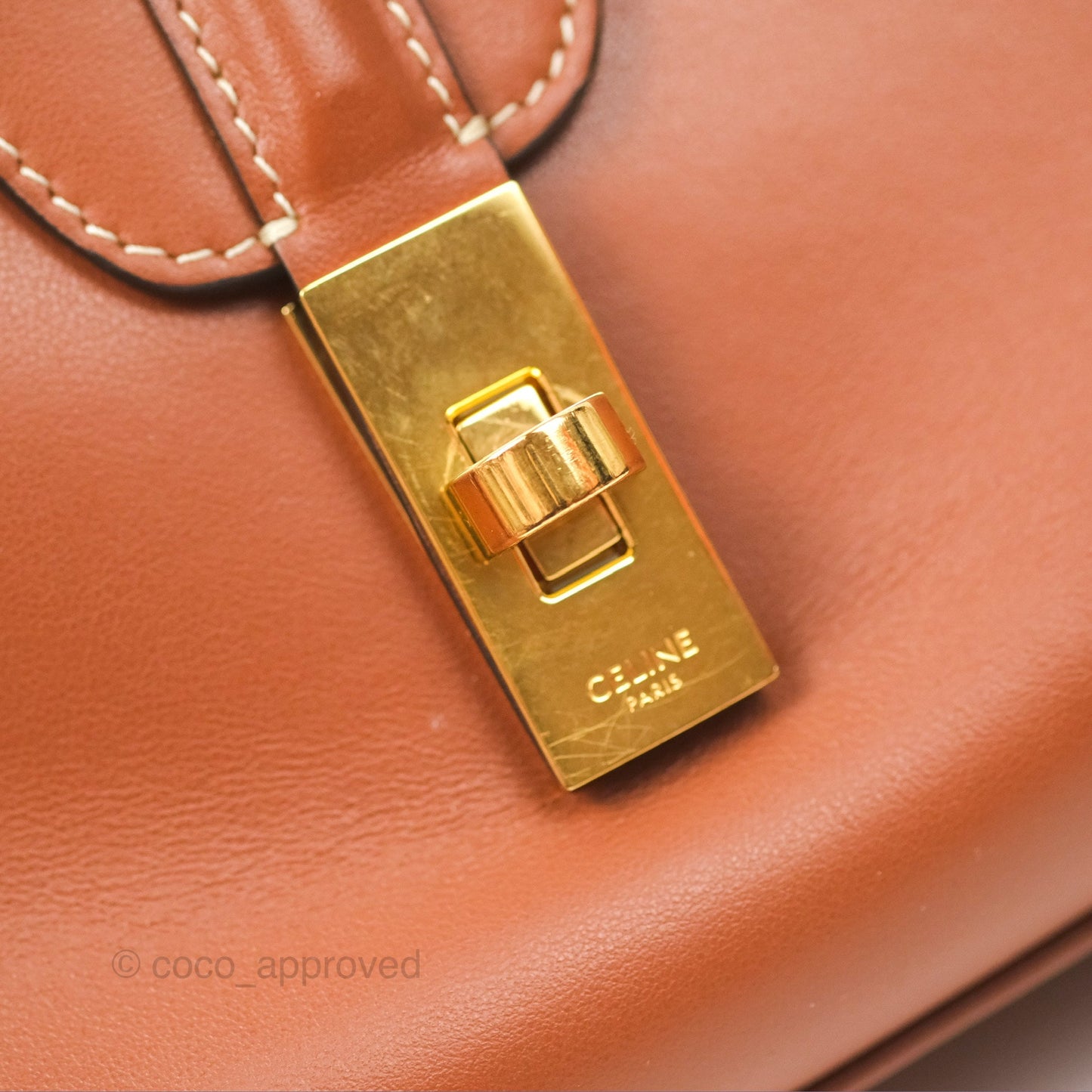 Celine Teen Soft 16 Shoulder Bag Tan Smooth Calfskin
