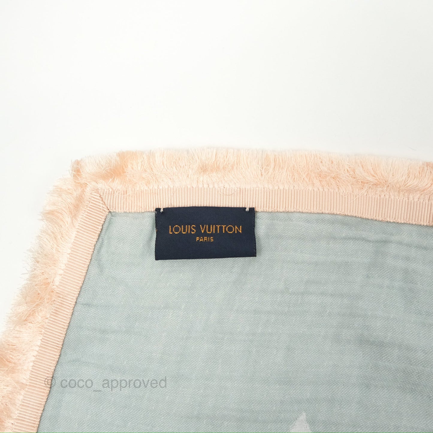 Louis Vuitton So Sweet Cotton Scarf Monogram Blue Ciel