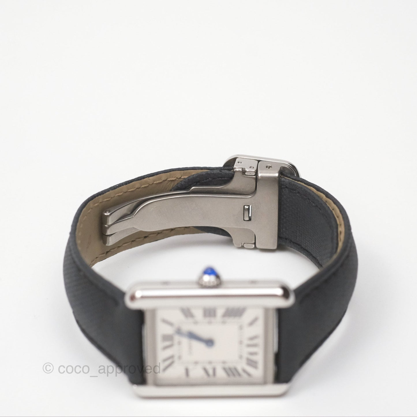 Cartier Tank Solo Watch Small Model Steel Black