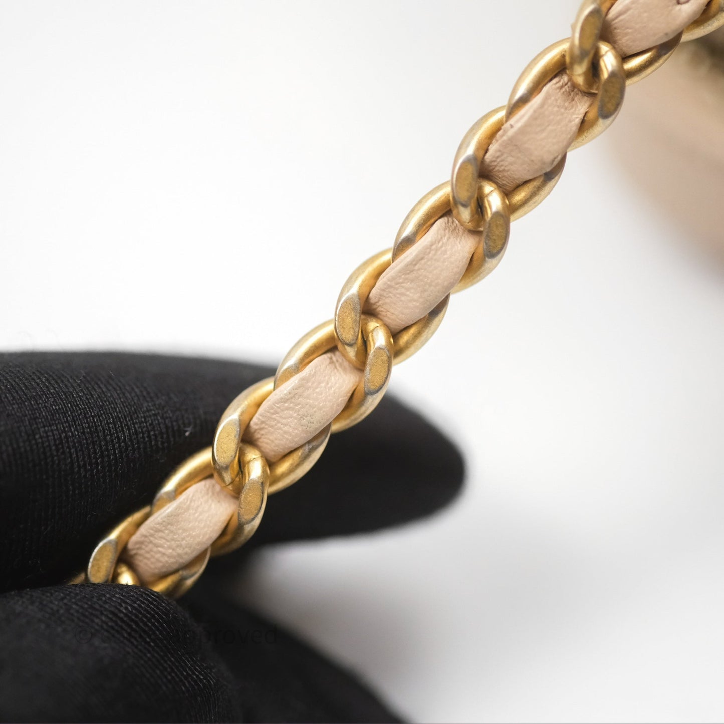 Chanel Quilted Small CC Filigree Vanity Case Beige Caviar Gold Hardware