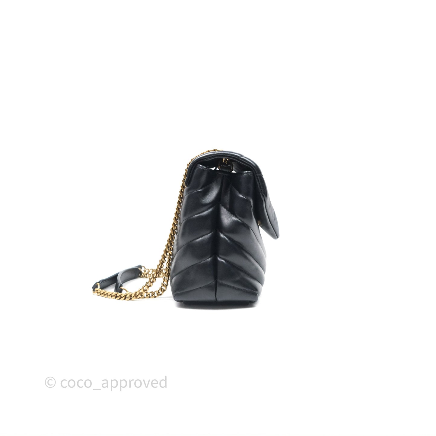 Saint Laurent Loulou Small Flap Bag Black Gold Hardware