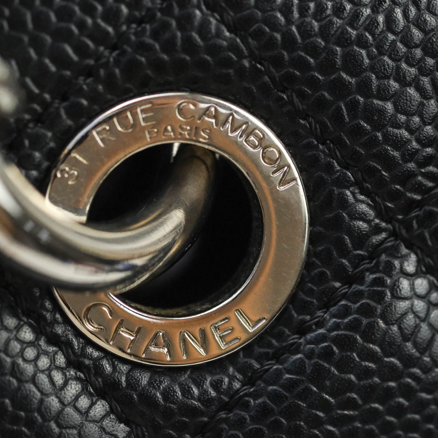 Chanel GST XL Black Caviar Silver Hardware