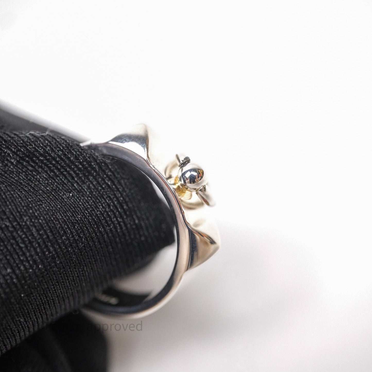 Hermes Collier de Chien Ring PM Sterling Silver Size 51