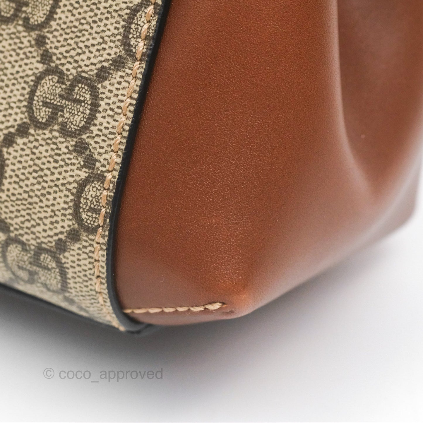 Gucci Mini Padlock Backpack GG Coated Canvas Black/Brown Leather