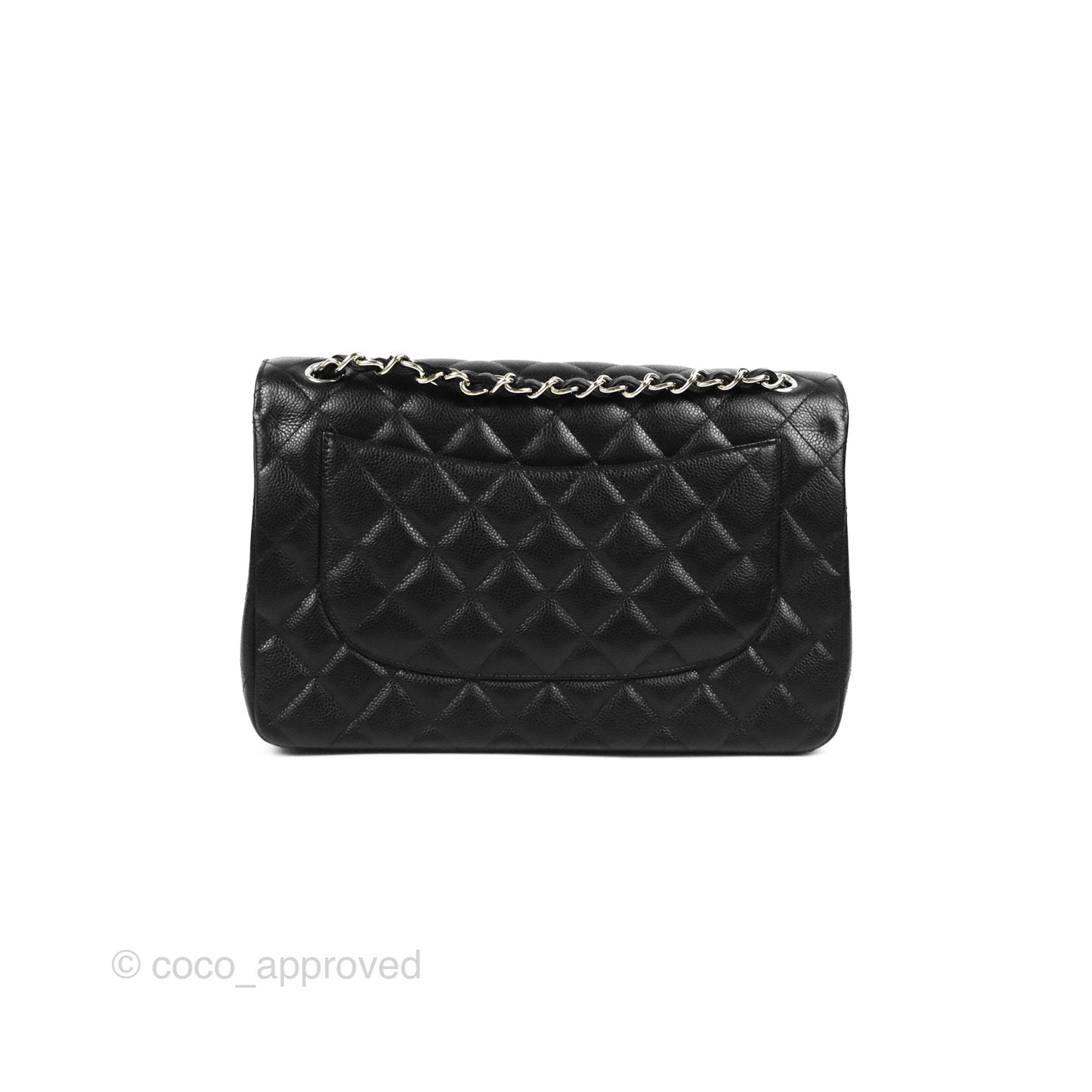 Chanel Jumbo Double Flap Black Caviar Silver Hardware⁣⁣
