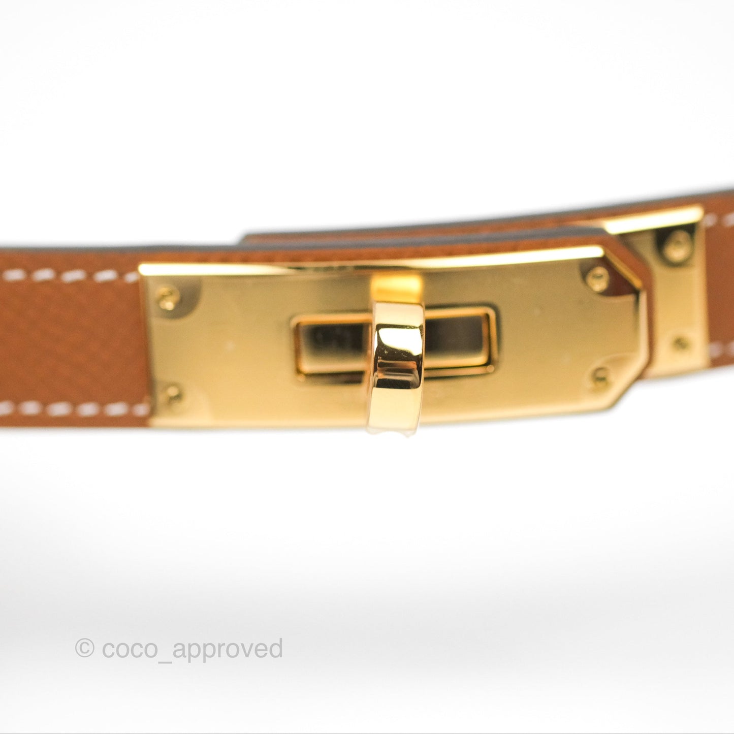 Hermès Kelly Buckle Belt Gold Epsom Gold Hardware