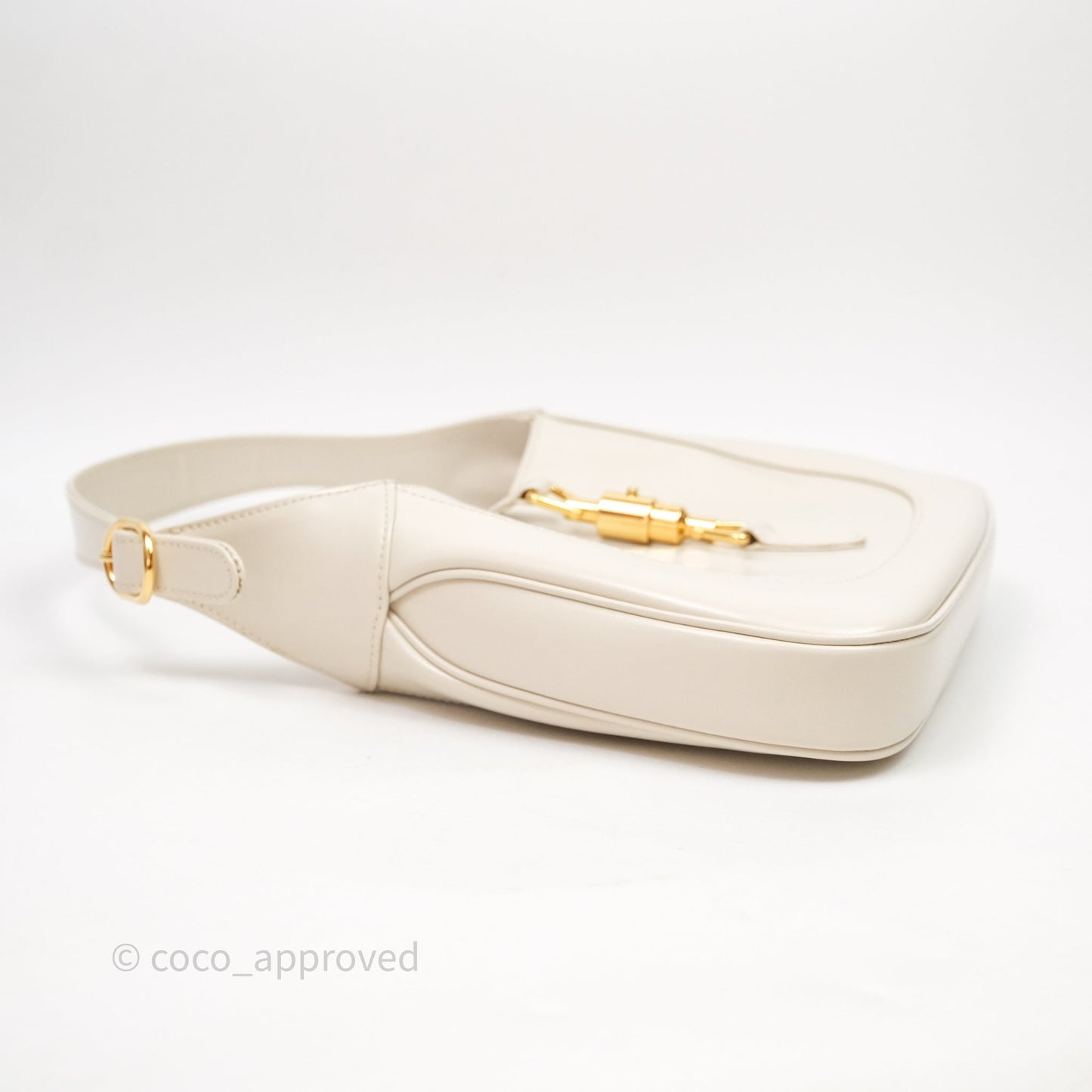 Gucci Jackie 1961 White Small Shoulder Bag Gold Hardware