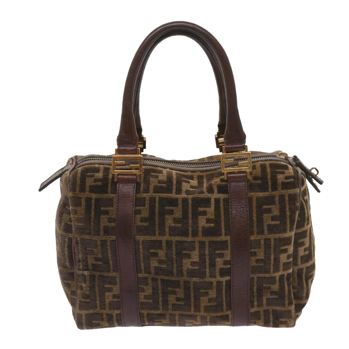 Luxury FendiZucca Canvas Hand Bag Brown68574