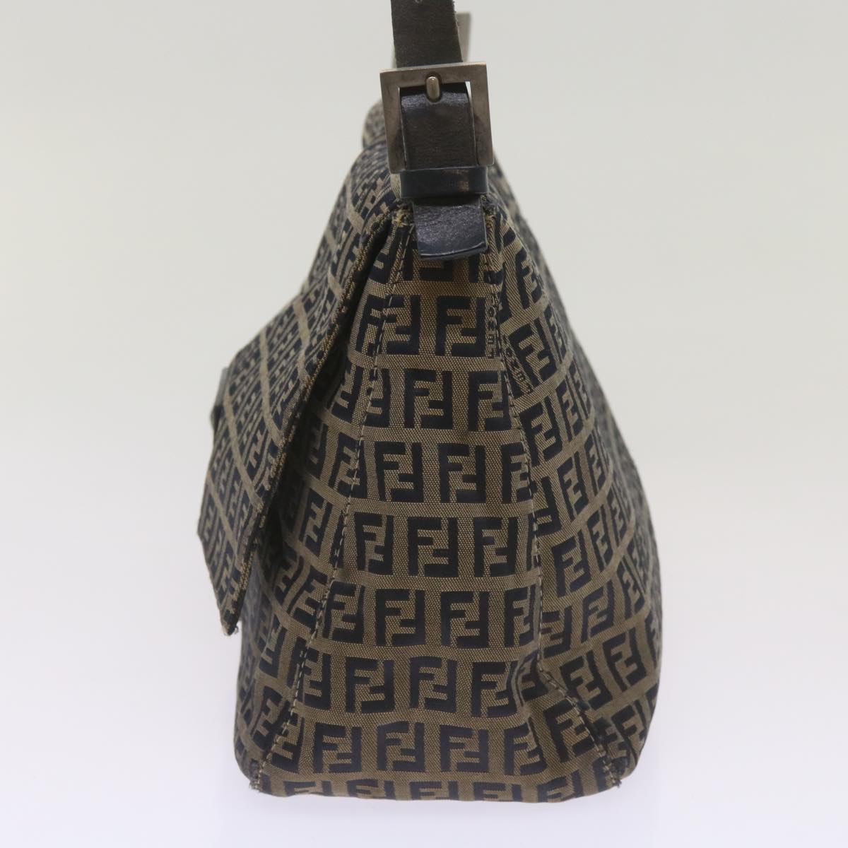 Luxury FendiZucchino Canvas Mamma Baguette Shoulder Bag Navy68577