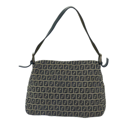 Luxury FendiZucchino Canvas Mamma Baguette Shoulder Bag Navy68578