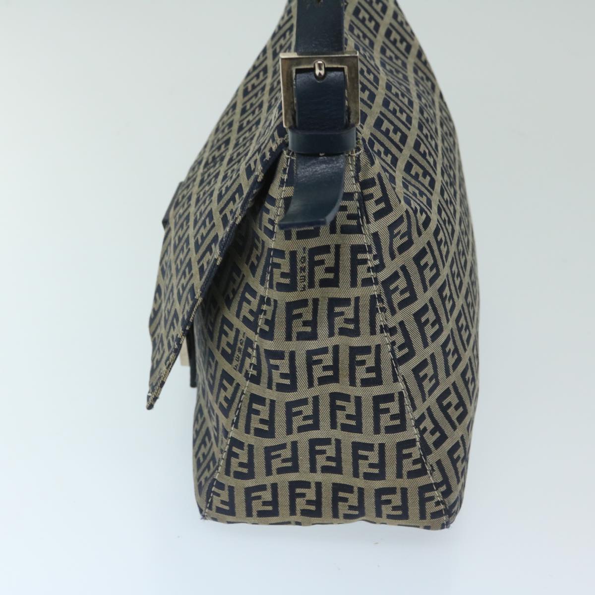 Luxury FendiZucchino Canvas Mamma Baguette Shoulder Bag Navy68578
