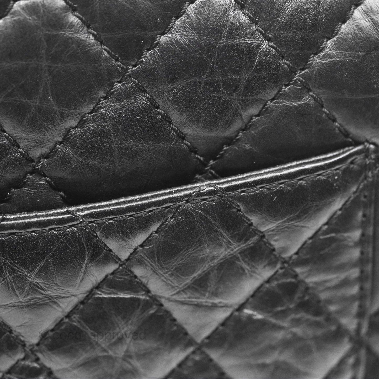 Chanel Reissue 225 Quilted Black Aged Calfskin Aged Gold Hardware