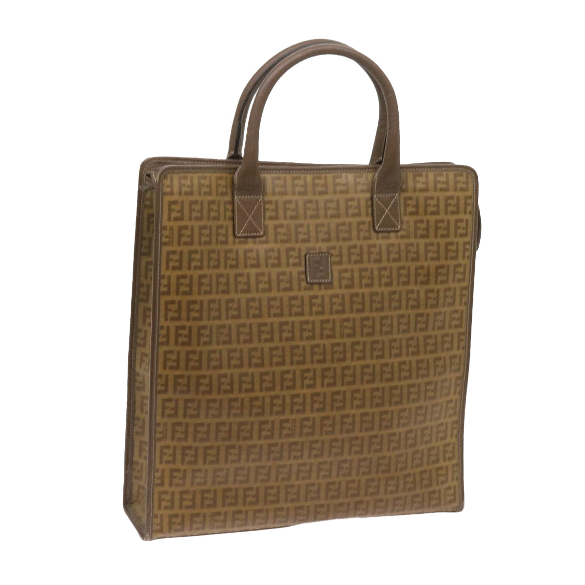 Luxury FendiZucchino Canvas Tote Bag Brown68584