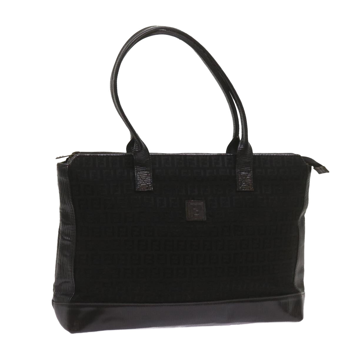 Luxury FendiZucchino Canvas Tote Bag Black68585