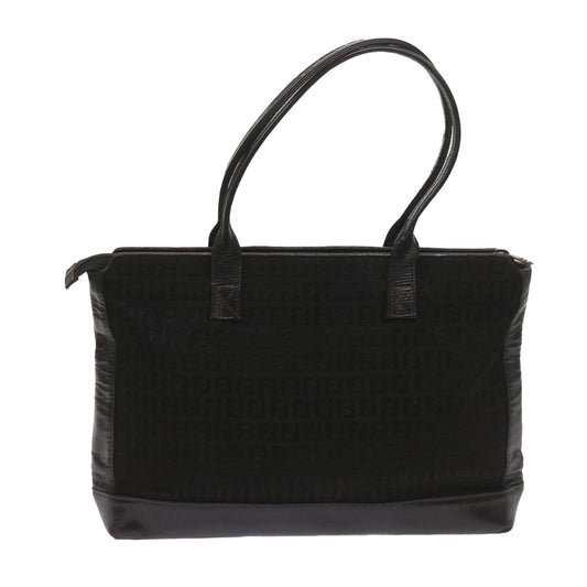 Luxury FendiZucchino Canvas Tote Bag Black68585