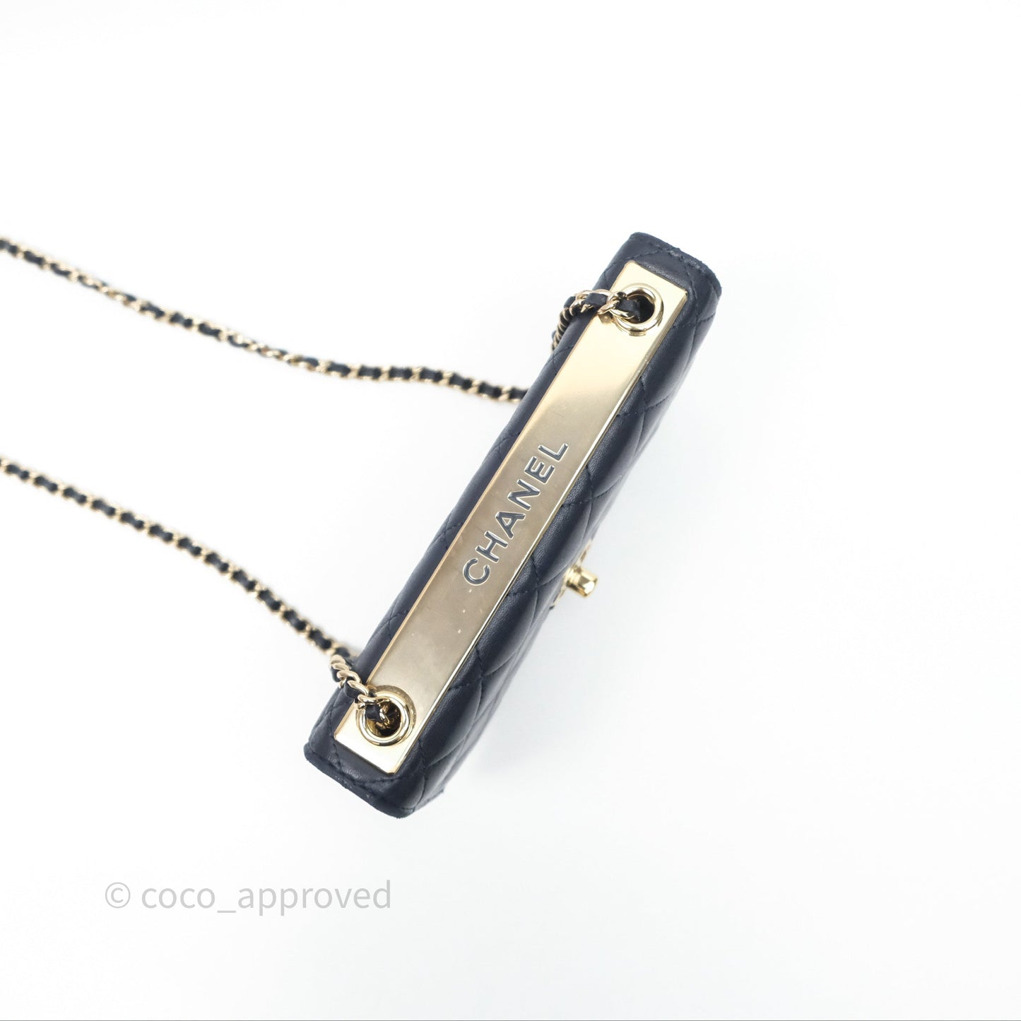 Chanel Trendy CC WOC Wallet On Chain Navy Lambskin Gold Hardware