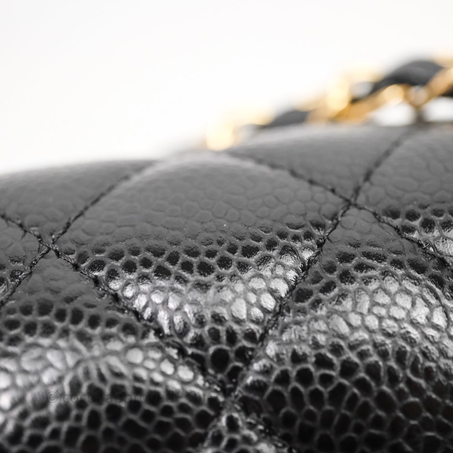 Chanel Small Classic Flap Quilted Black Caviar Gold Hardware
