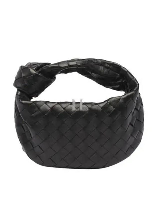 Luxury Bottega Veneta Jodie Intrecciato Small Tote Bag Black